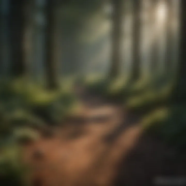 A digital landscape showcasing ACM Skillsoft interface with woodland themes