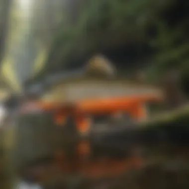 Brook Trout in Its Natural Habitat A vibrant brook trout in a natural stream setting