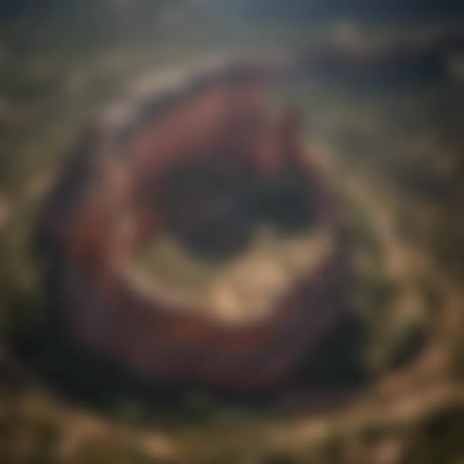 Aerial view of the geological formations in Bears Ears National Monument