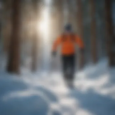 Techniques for efficient skiing on a snowy trail