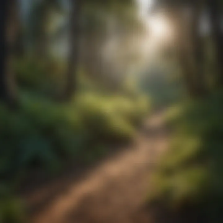 A diverse array of vegetation along a Bend hiking trail, illustrating ecological richness.