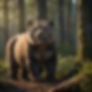 Endangered Species in Habitat A prominent endangered species in its natural habitat