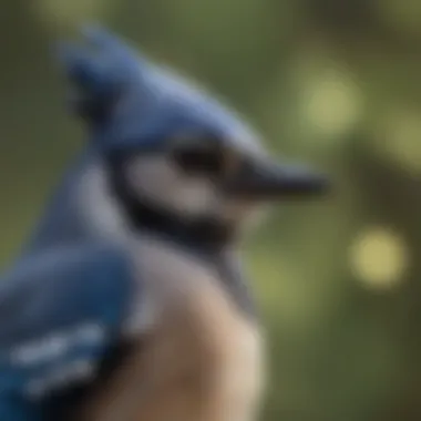 Blue Jay Showcase A close-up of a blue jay displaying its feathers