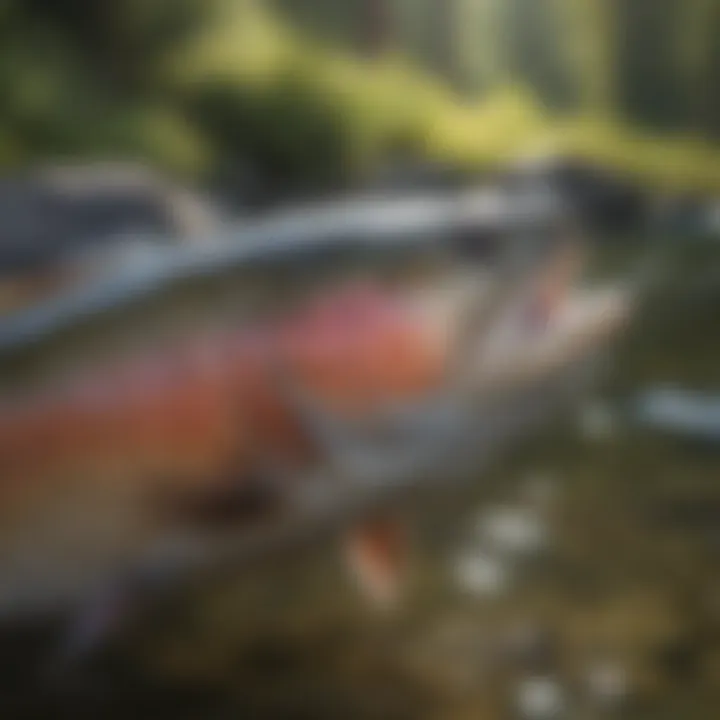 A close-up of a rainbow trout caught in the Bitterroot River