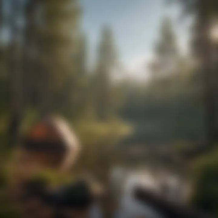 A serene BWCA campsite nestled among lush trees