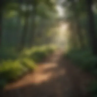 Nature trails surrounding a campground in Dallas