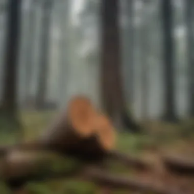 Ecological Implications of Tree Chopping An infographic illustrating the ecological impacts of deforestation