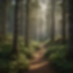Majestic coastal evergreen forest