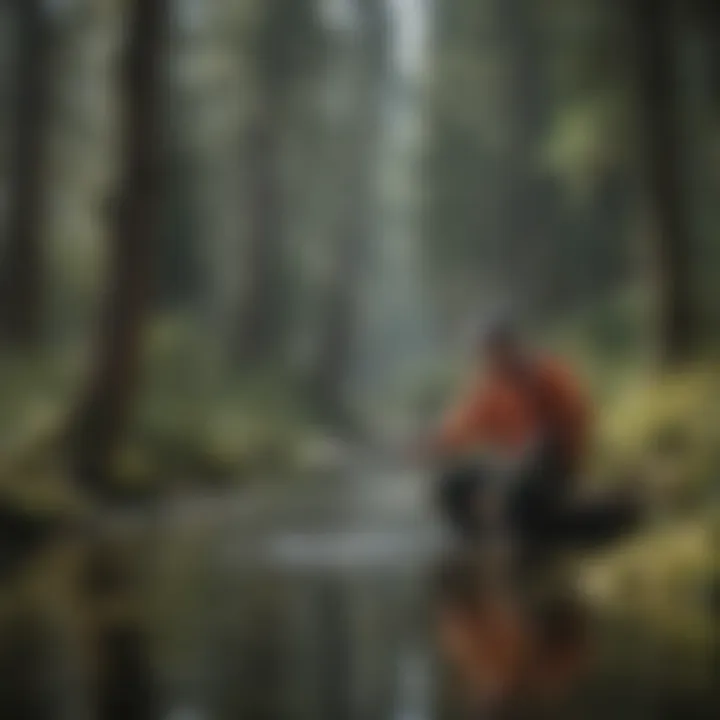 Community members engaging in a salmon conservation project