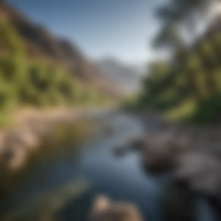 Scenic view of the Kern River surrounded by lush greenery