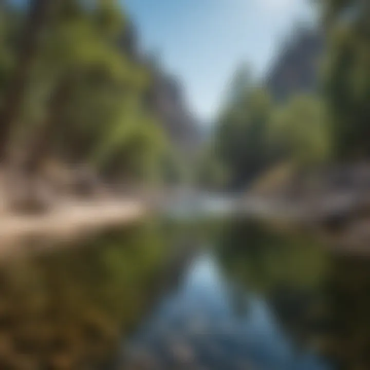 A tranquil stretch of the Kern River, ideal for relaxation