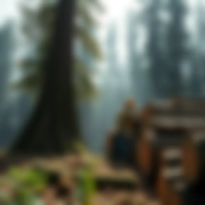 Sustainable Logging Techniques An illustration of sustainable logging techniques in practice