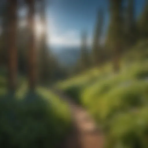 A scenic view of Copper Mountain showcasing lush greenery and blue skies.