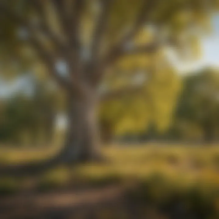 Cottonwood trees with flowers in a natural setting.