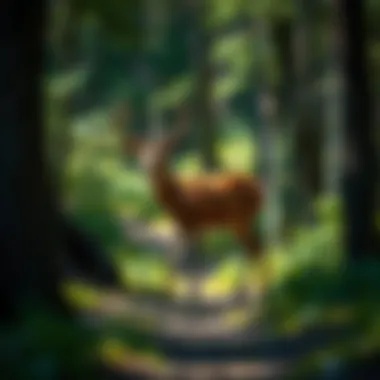 Ecological Role of Deer in Forests An infographic illustrating the ecological role of deer in forest ecosystems