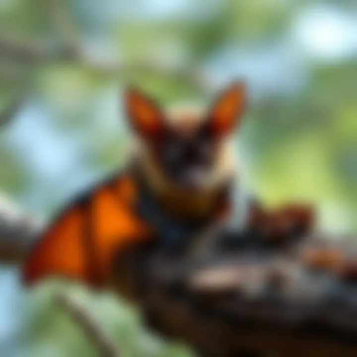 Understanding Bat Behavior Illustration of bat behavior and habitat