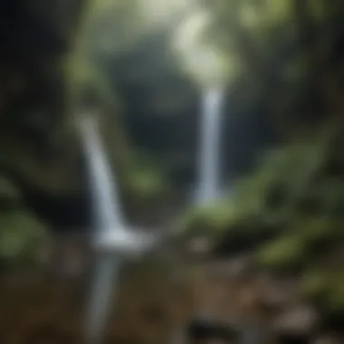 A picturesque waterfall cascading through El Yunque