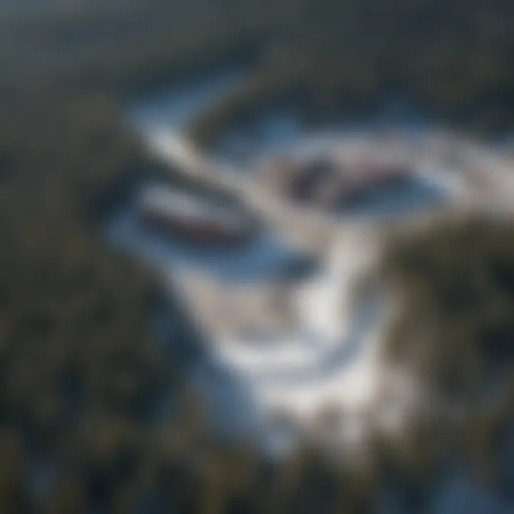 An aerial shot showcasing the layout of Eldora Ski and its integration into the natural environment.