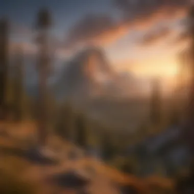 Sunset Over the Peaks A breathtaking view of the mountains at sunset