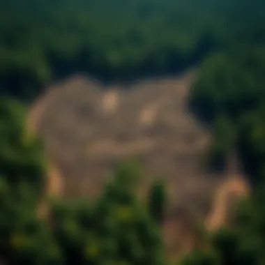 Sustainable Forestry in Action An aerial view of a sustainable forestry operation in an Atlantic hardwood region.