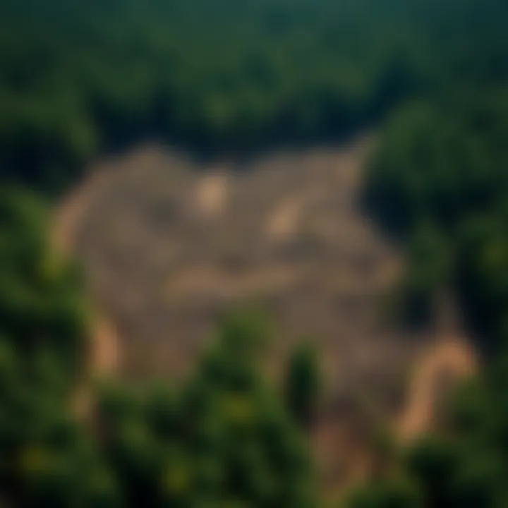 Sustainable Forestry in Action An aerial view of a sustainable forestry operation in an Atlantic hardwood region.