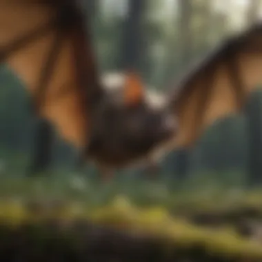 Close-up of a bat's echolocation process