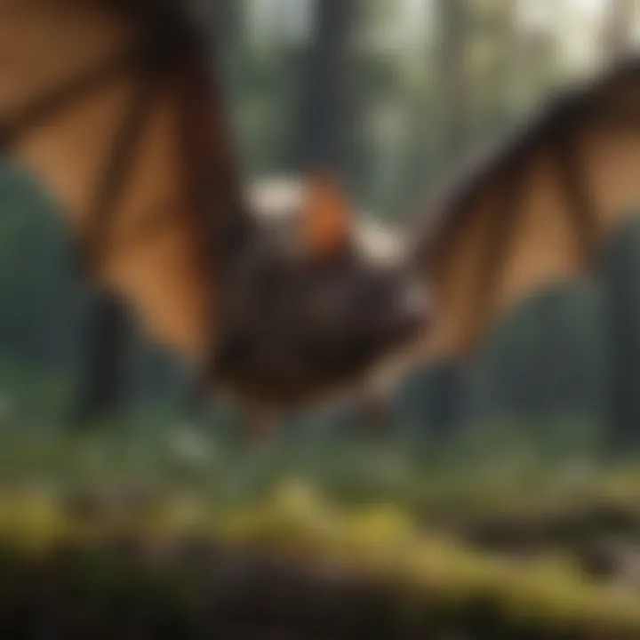 Close-up of a bat's echolocation process