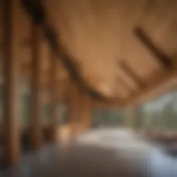 A modern mass timber building showcasing its elegant design.