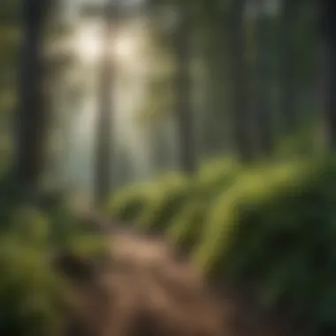 Hiking trail leading through lush forests near Hill City