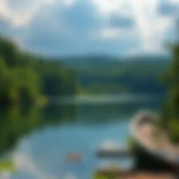 A serene lake surrounded by lush forests in Mississippi