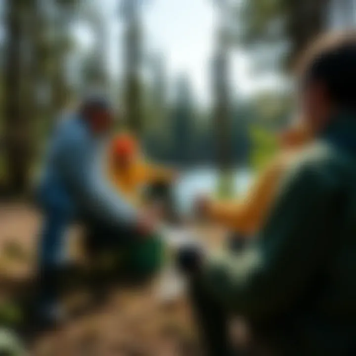 Community Conservation Efforts at Cherry Lake Community members engaging in conservation activities at Cherry Lake