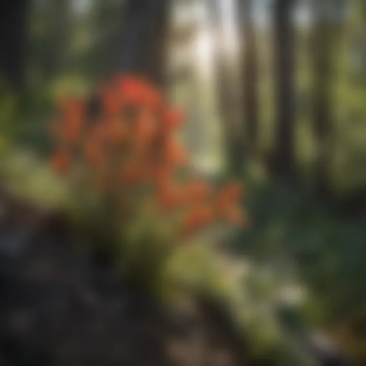 Native Flora Highlighting Biodiversity on the Colorado Trail Close-up of native flora along the Colorado Trail, emphasizing the region's biodiversity.