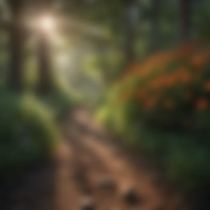 Diverse flora on a scenic East Texas hiking path