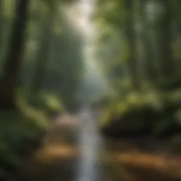 A panoramic view of a lush forest in Eastern Kentucky