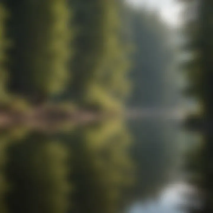 An angler casting a line into the tranquil waters