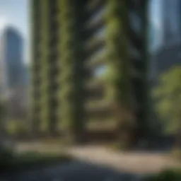 Vibrant green cityscape showcasing sustainable architecture