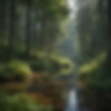 Rich biodiversity within Hemlock Lake, featuring various aquatic plants and wildlife