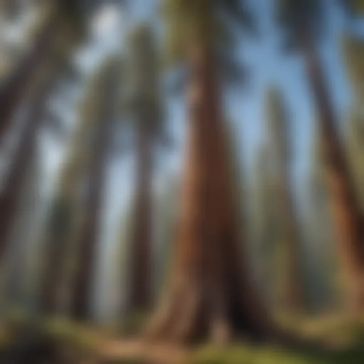 A breathtaking view of towering sequoias in Sequoia National Park