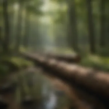 Sustainable Forestry in Missouri A serene woodland scene in Missouri reflecting sustainable forestry practices.