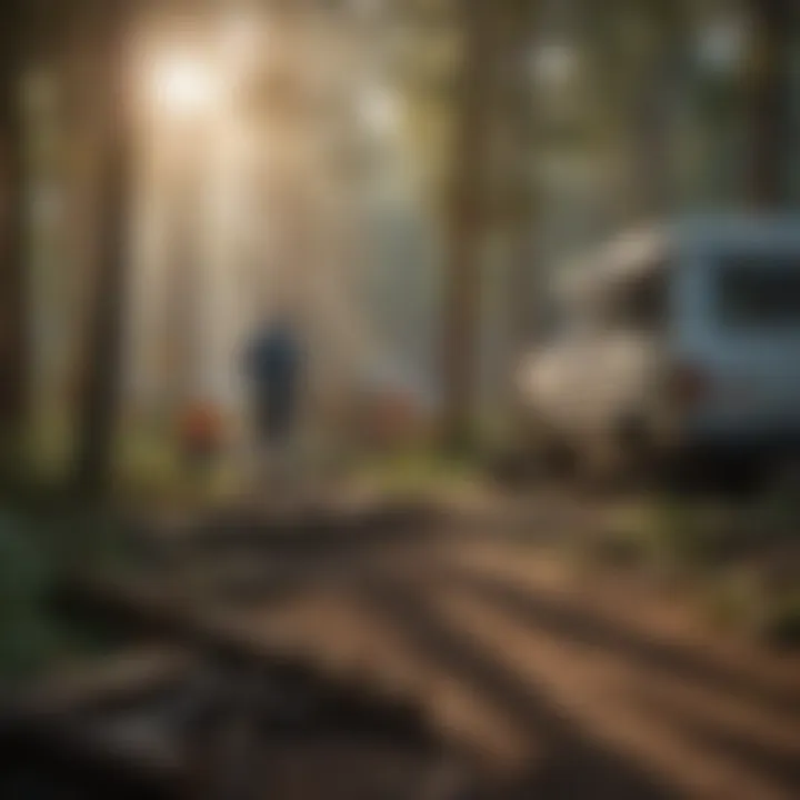 Community members engaging in a cleanup activity at the campground