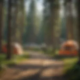 Scenic view of Keystone's lush campground surrounded by greenery