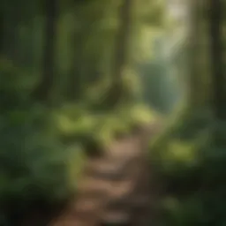 Scenic view of the Killington hiking trail surrounded by lush greenery.
