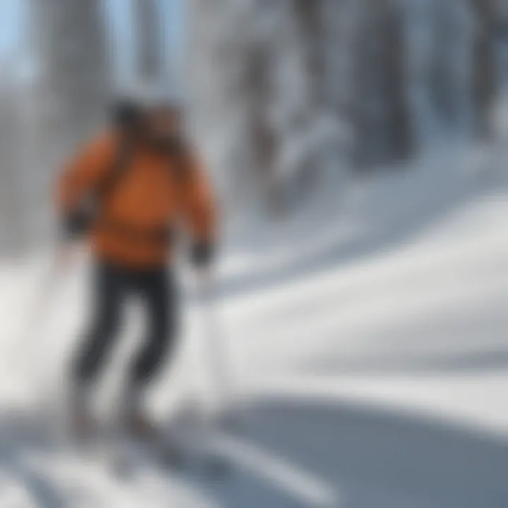 A skier navigating a challenging black diamond run