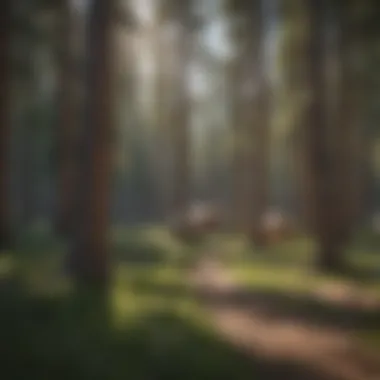 Serene view of Lodgepole Campground surrounded by towering pines