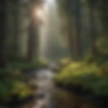 A breathtaking panoramic view of a national forest landscape, highlighting the ecological diversity of Washington State.