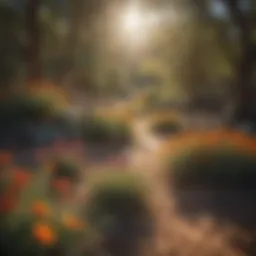 A vibrant landscape showcasing various native flowers in New Mexico's arid terrain