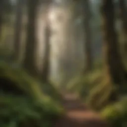 A breathtaking view of Olympic National Park's diverse forest landscapes.
