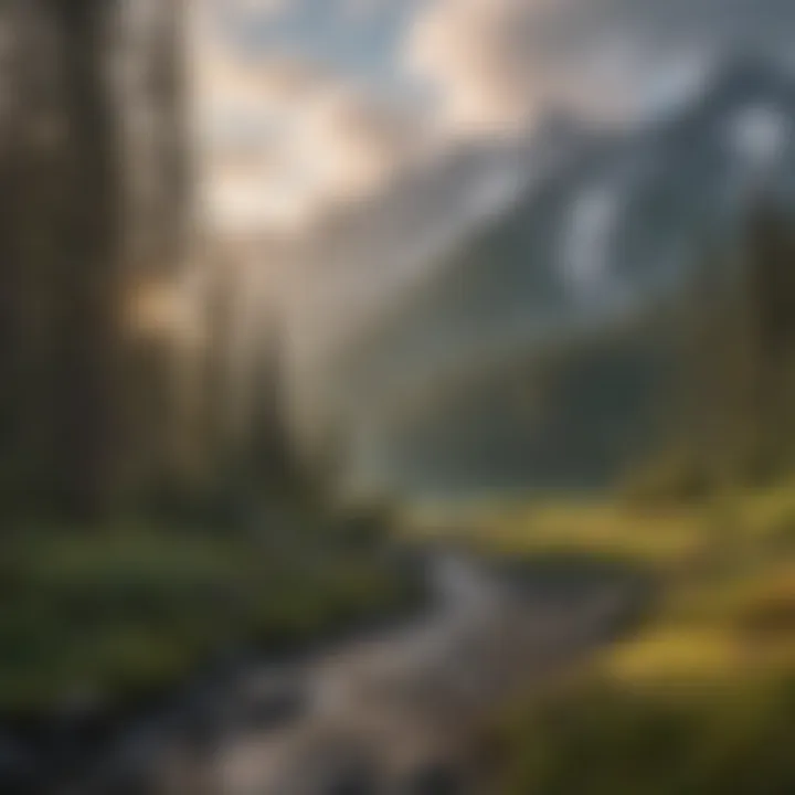 Breathtaking mountain view in Olympic National Park