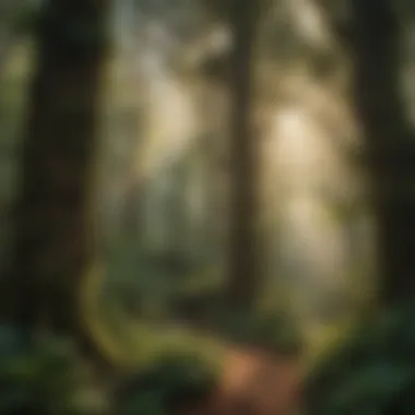 The Enchanting Rainforest of Olympic National Park Lush rainforest canopy in Olympic National Park