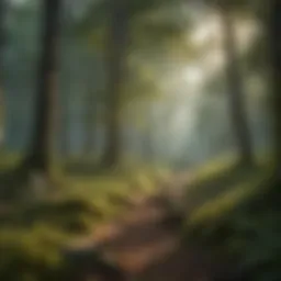 Lush forest landscape ideal for deer habitat